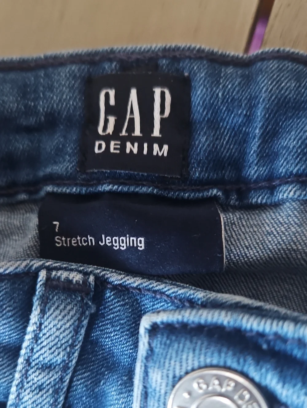 GAP Dark Blue Jeans with Red Heart Embroidery - Kids